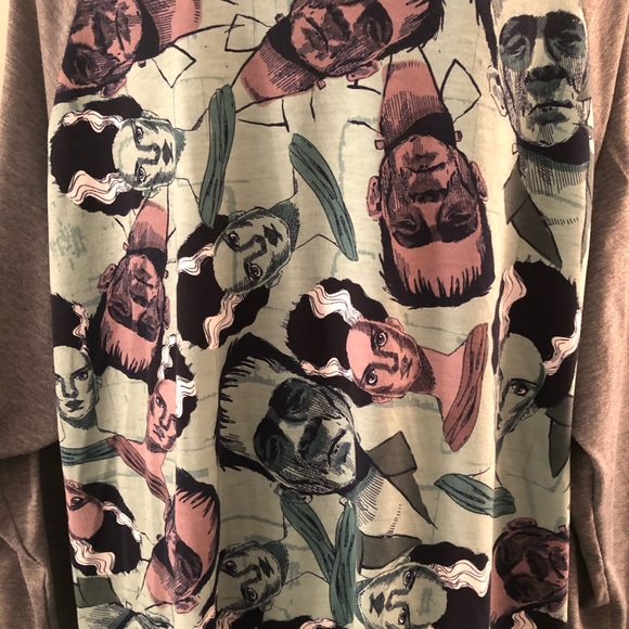 ❌SOLD❌LulaRoe Frankenstein Head Top- 2XL - Picture 2 of 4